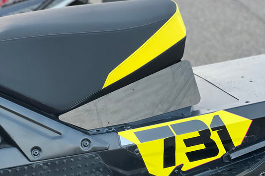 JB Products Skidoo Small Seat Numberplates, Side view