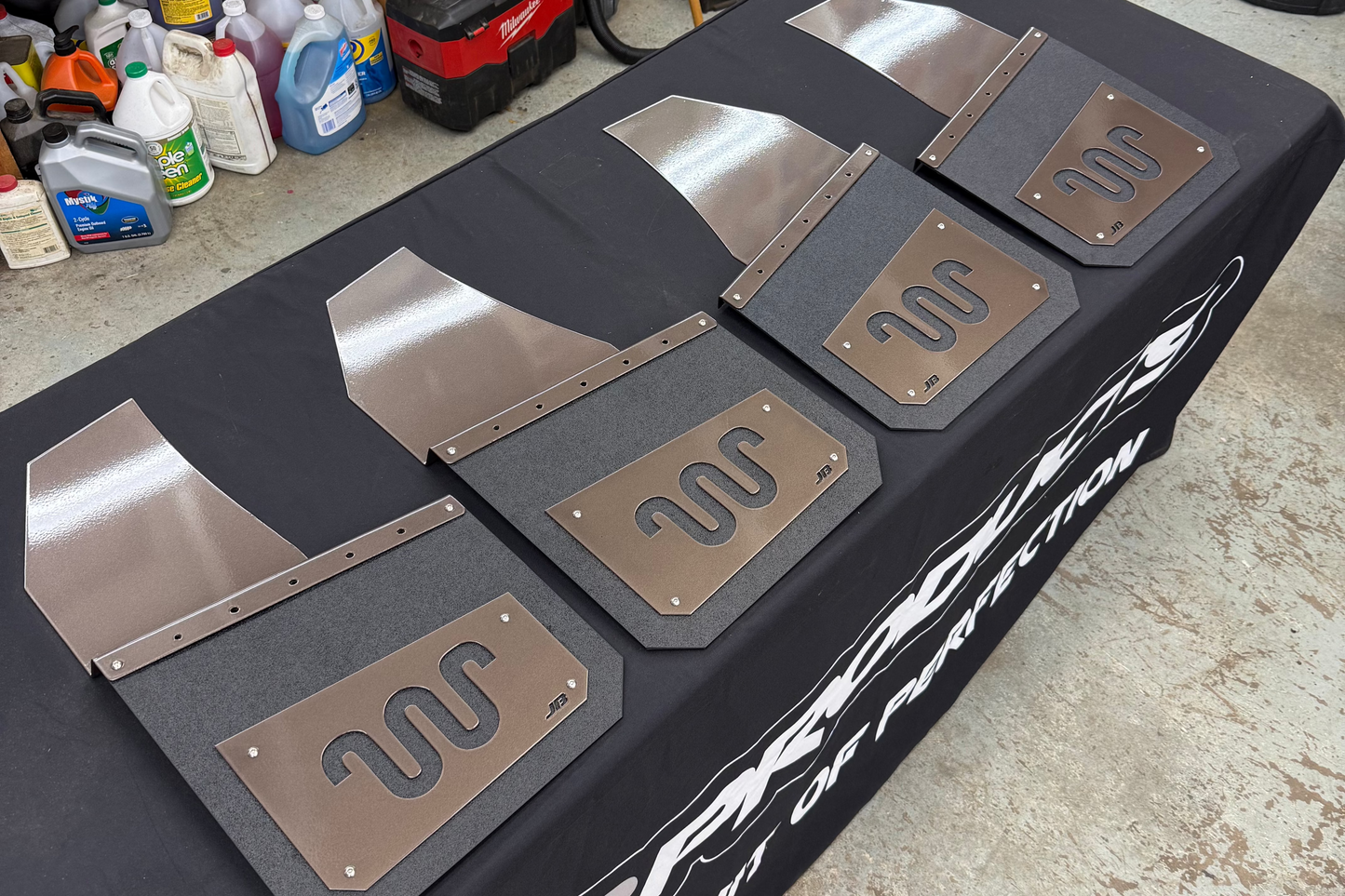 13in Universal Kickback Mudflaps- Full Set