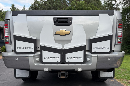 13in Universal Kickback Mudflaps- Full Set