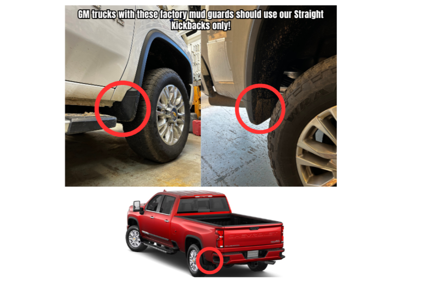 14in Universal Kickback Mudflaps- Full Set