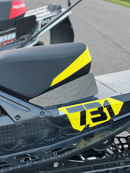 JB Products Skidoo Small Seat Numberplates, Side view