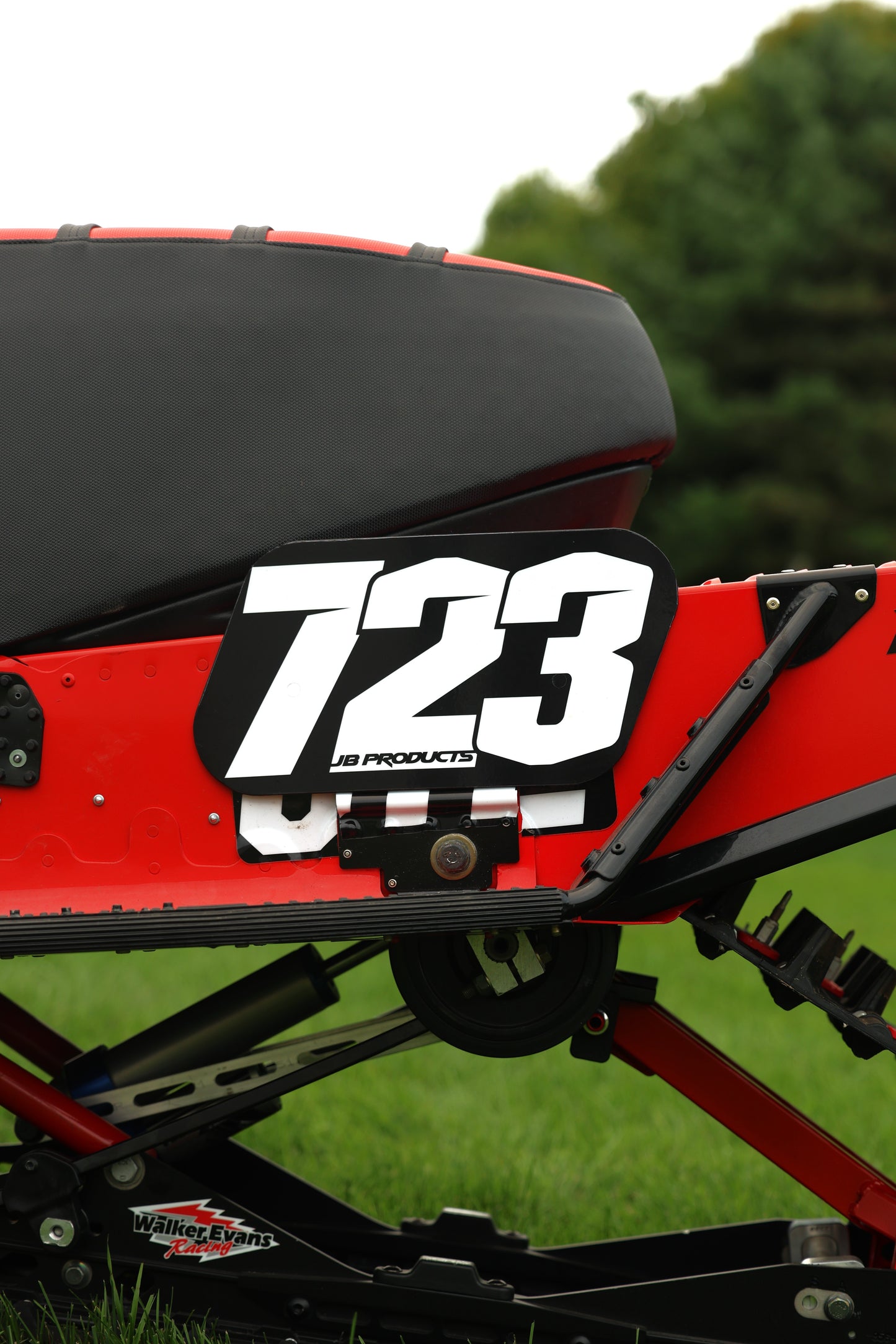 Universal Snowmobile Numberplates, side view