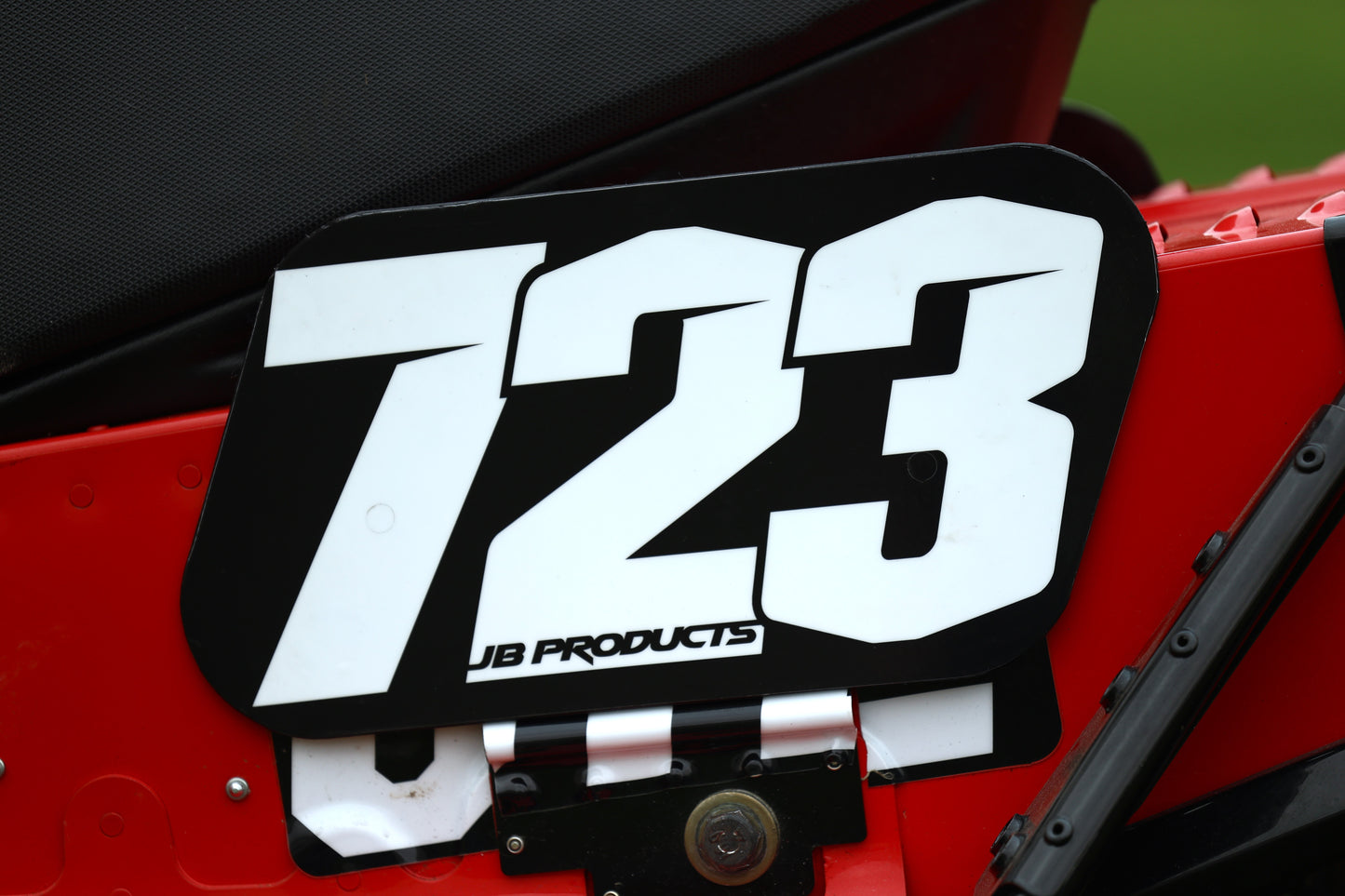 Universal Snowmobile Numberplates, Close view