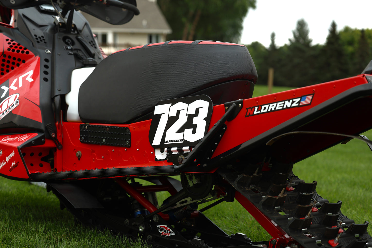 Universal Snowmobile Numberplates, rear view