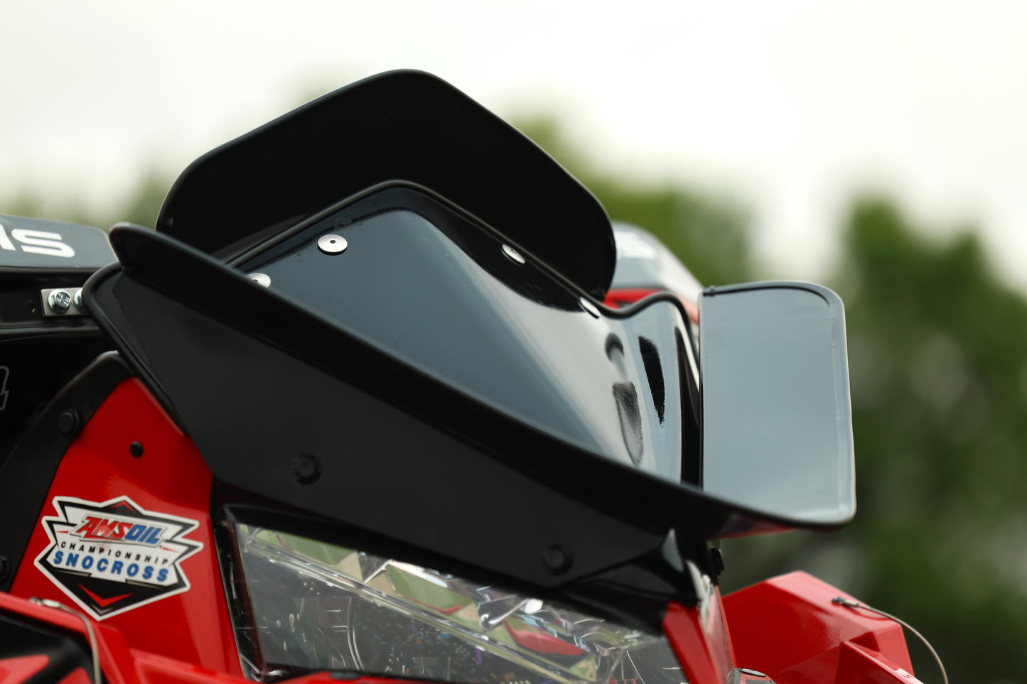 JB Products Polaris AxysR Windshield Roost Deflector, left side view