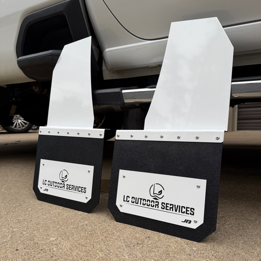 14in Straight Kickback Mudflaps- Rears Only