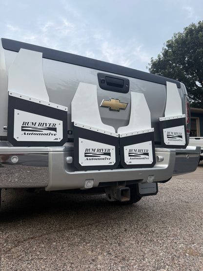 13in Universal Kickback Mudflaps- Full Set