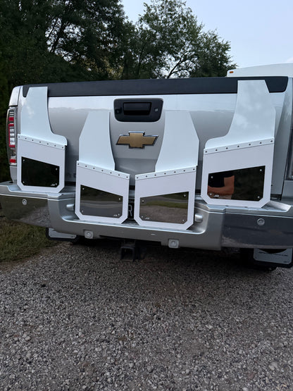 13in Universal Kickback Mudflaps- Full Set