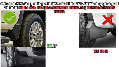 13in 2020+ Chevy Kickback Mudflap- Rears Only