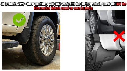 14in 2020+ GM Kickback Mudflaps- Rears Only